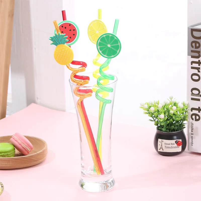 Многоразовые питьевые соломинки 4 шт./компл. креативные Твердые трубочки из ПВХ с