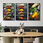 Кухня тема смесь трав и специй холст картины Плакаты и принты Cuadros настенные картины для ресторана Украшения для обеденной