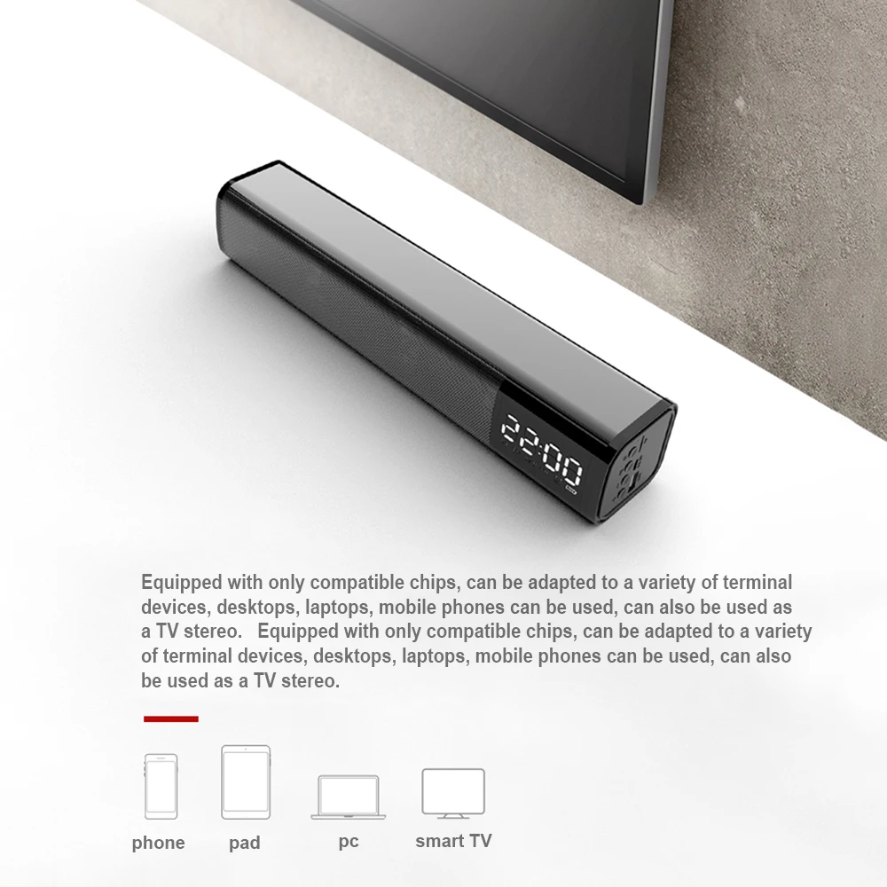 Bluetooth Саундбар аудио плеер Блютуз-гарнитура с сабвуфером 3D объемные колонки