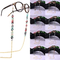 2021 new non slip acrylic glasses chain for women metal lanyard decorative sunglasses chain accessories multi color mask rope