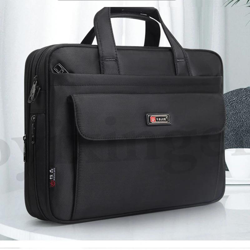 OYIXINGER Solid Business Briefcase For HP Acer Dell 16 17inch Laptop Men's Bag Meeting Travel Shoulder Handbag A4 Document Bags