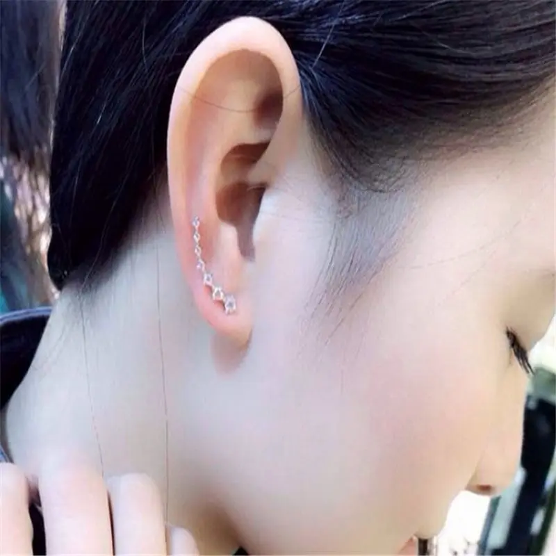 

Fashion jewellery Korean version of high-end, you from the stars, 7 rhinestones, long bridal earrings, earrings