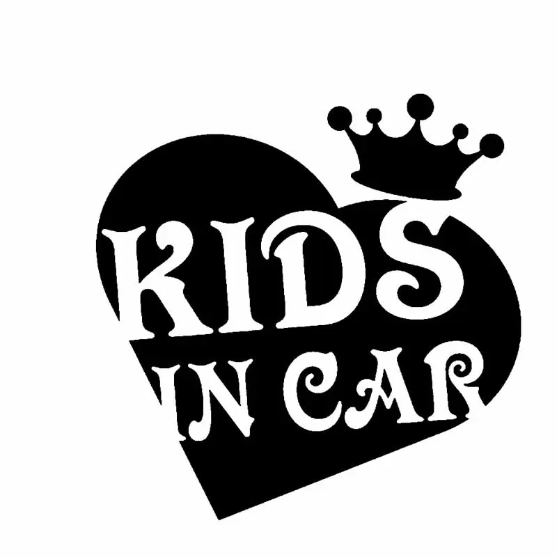 

Car Sticker KIDS IN CAR Decal Love The Crown of Personality Vinyl,10CM*10CM