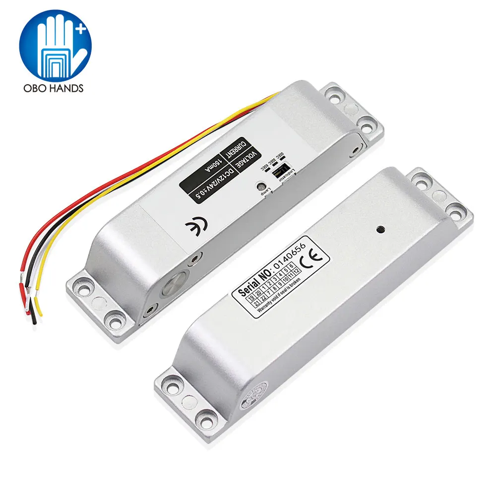 

NC Fail Safe DC12V Electric Drop Bolt Lock Electronic Mortise Door Lock with Time Delay for Access Control Home Security System