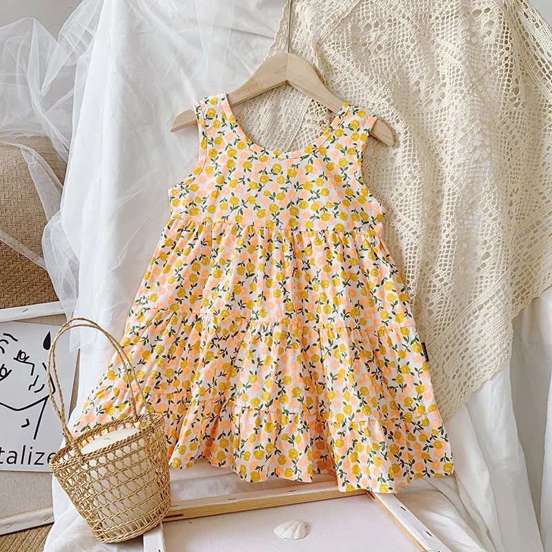 Summer Print Sweet Kids Dresses For Girls Causal Wear Unicorn Dress Children Clothing WT02 | Детская одежда и обувь