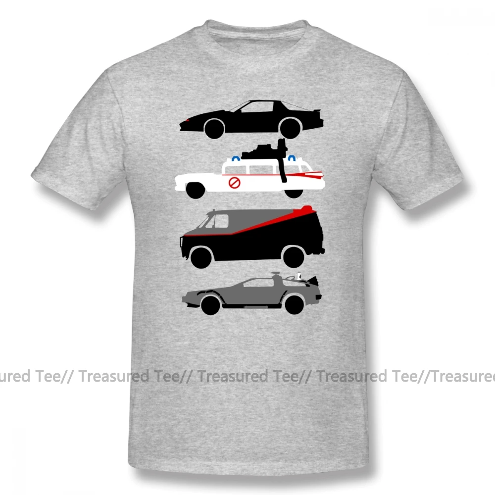 Knight Rider, футболка, футболка с изображением машины, звезды, Мужская Классическая футболка, с принтом, короткий рукав, ХХХ, 100 хлопок, забавная футболка - Цвет: Gray