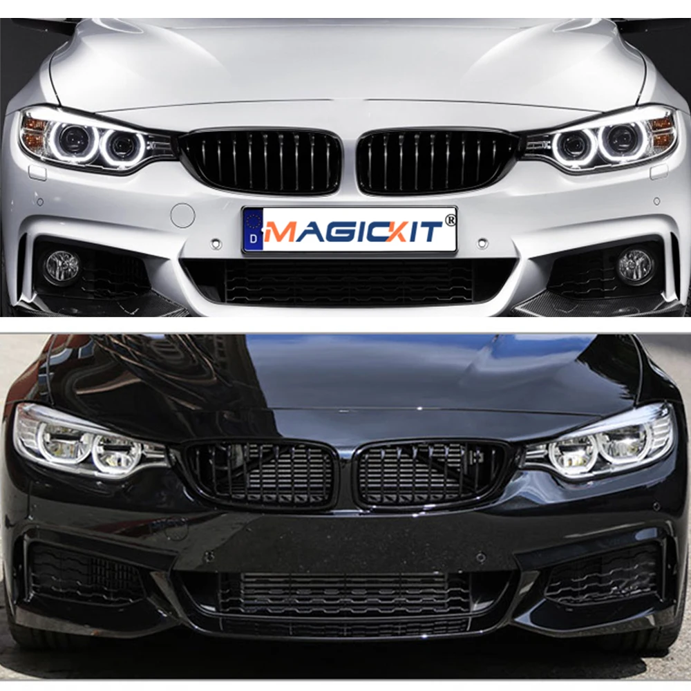 Глянцевая черная передняя решетка для BMW 4 серии F32 F33 F36 F82 модели купе | Автомобили