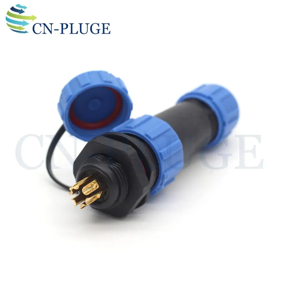 SP13 IP68 Waterproof 6 pin Wire Connector LED Power Male Plug Female Socket | Connectors