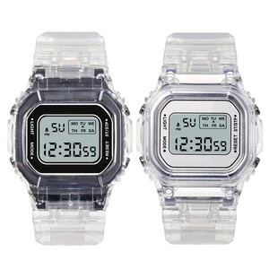 Роскошные золотые светодиодные цифровые часы для мужчин и женщин, модные часы с браслетом, повседневные спортивные многофункциональные электронные часы, женские часы