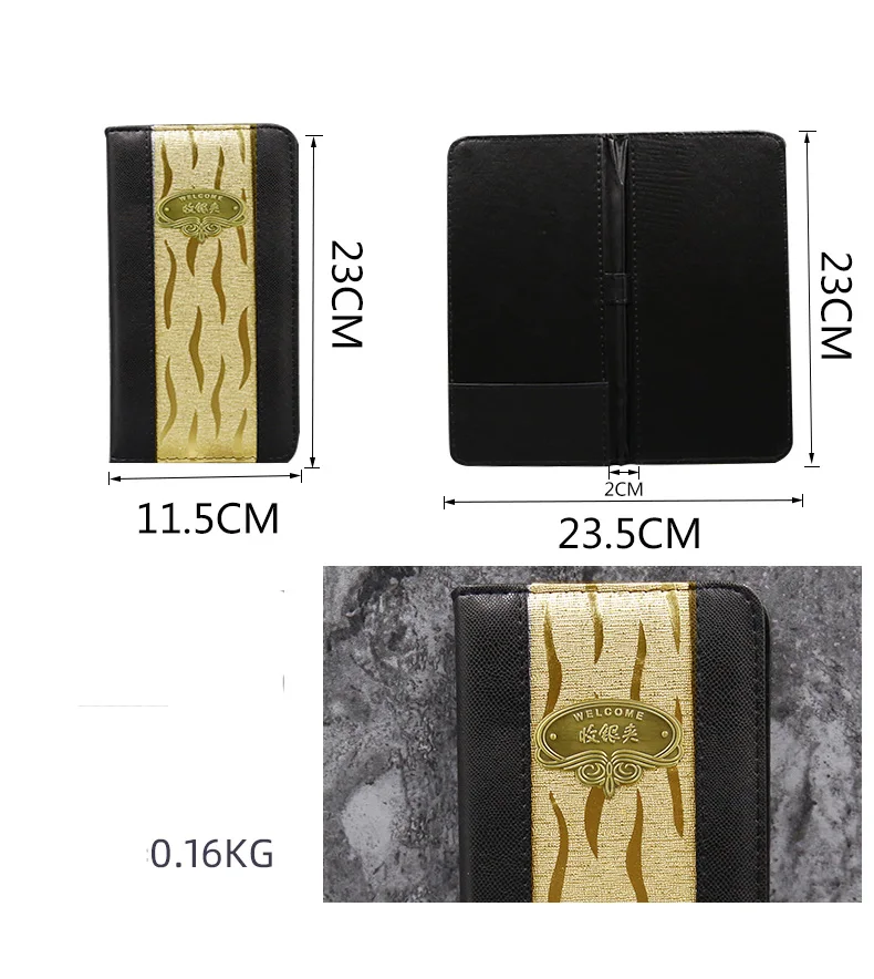 Из искусственной кожи проверить папку для ресторан отеля Кофе магазин чековый