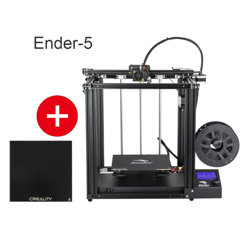 Ender-5 n Glass Ender-5 3D принтер Высокая точность большой размер материнская плата Cmagnetic сборка пластина, выключение питания, простое построение Creality 3D ender 5 - Цвет: Ender-5 n Glass