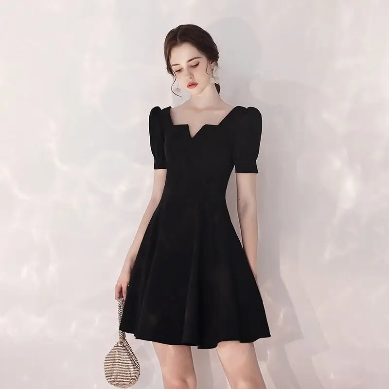 

Z6147 -2020 casual dress French retro fit temperament skirt