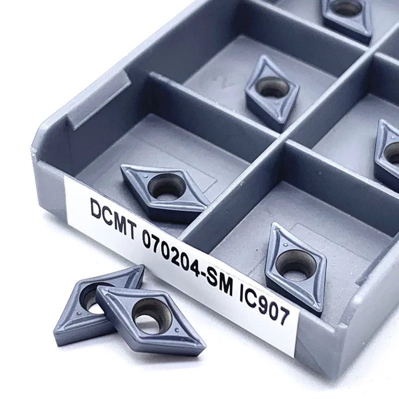 

DCMT070204 DCMT070208 SM IC907 IC908 Carbide Inserts External Metal Turning Tools DCMT 070204/070208 IC 907 CNC Cutting Tools