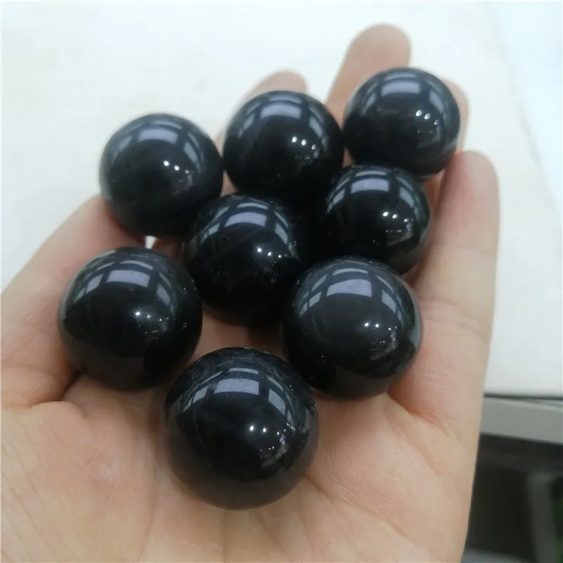 Natural Black obsidian healing Reiki ball crystal sphere for decoration | Дом и сад