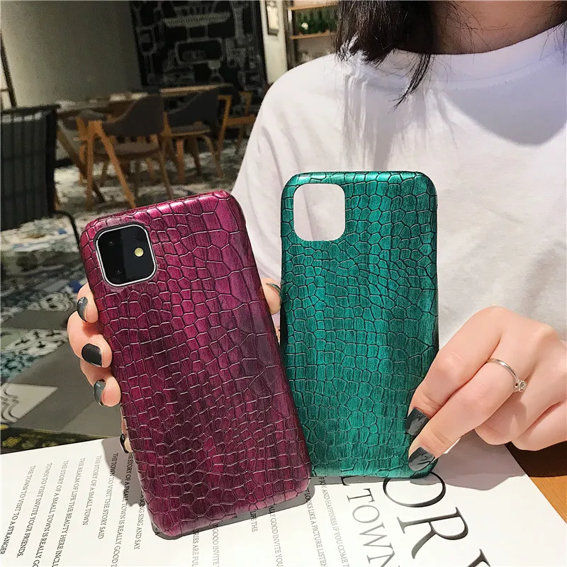 Жесткий чехол из крокодиловой кожи для iPhone 11 pro max Роскошный 2019 6 5 чехлы