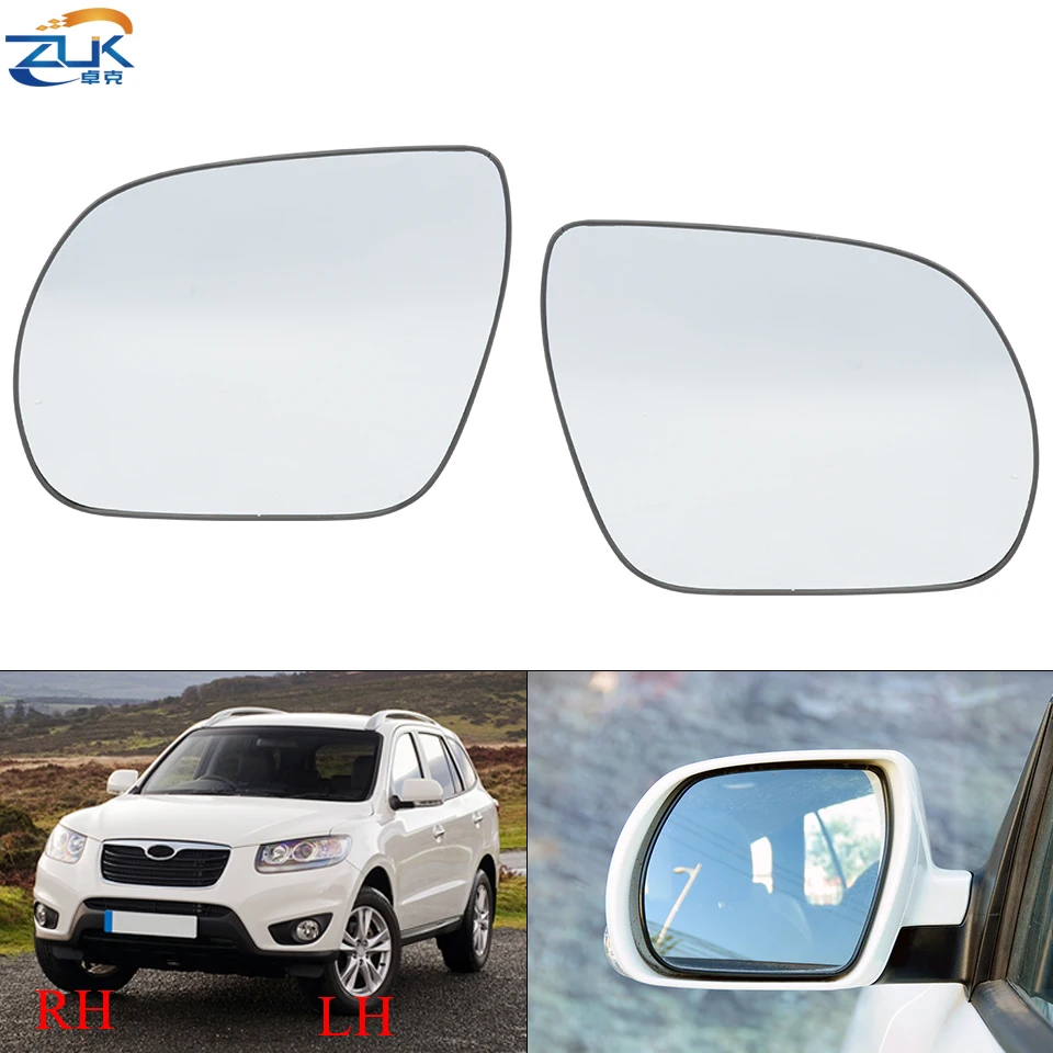 

ZUK With Lamp Type Exterior Door Rearview Glass Car Reversing Side Mirror Lens For Hyundai Santa Fe IX55 Veracruz 2007-2013