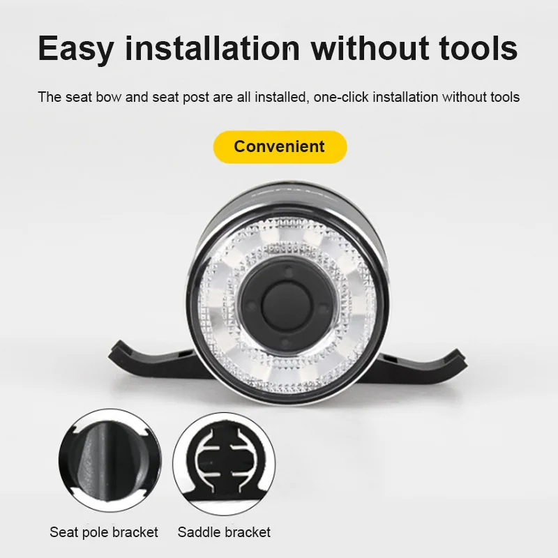 

Smart Bike Smart Rear Tail Light LED USB Rechargeable Waterproof Mountain Bike Cycling Light Taillamp Safety Warning Light