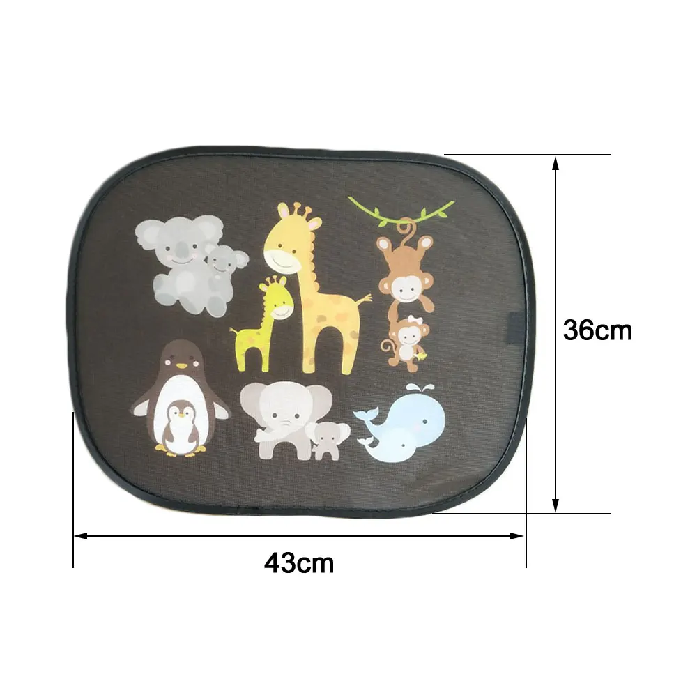 

2pcs Creative Cute Car Sunshade Covers Static Cling Vehicle Window Shades Sun Visor for Rear and Side Window Car Heat Shield