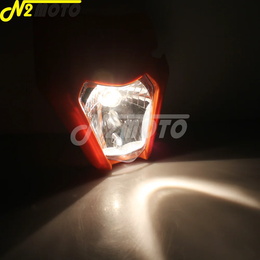 Оранжевый Enduro стикеры фары для MX EXC SX F XCF XC 250 300 350 450 500 2016 2017 2018 Байк E8 Emark маска| |