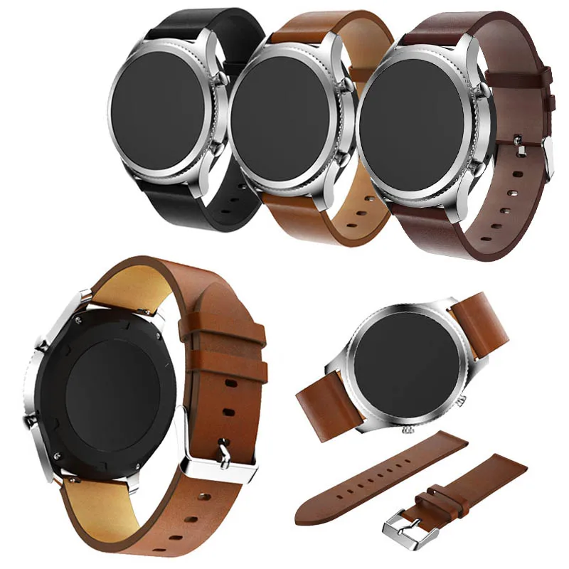 

Ремешок кожаный для наручных часов, спортивный сменный Браслет для смарт-часов Samsung Gear S3 Youth, 22 мм