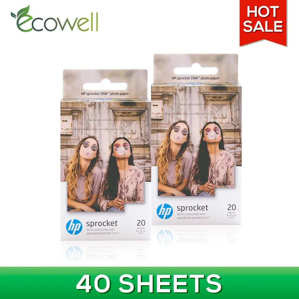 Фотобумага Ecowell совместима с HP Sprocket фотобумага для печати ZINK липкой опорой 2*3
