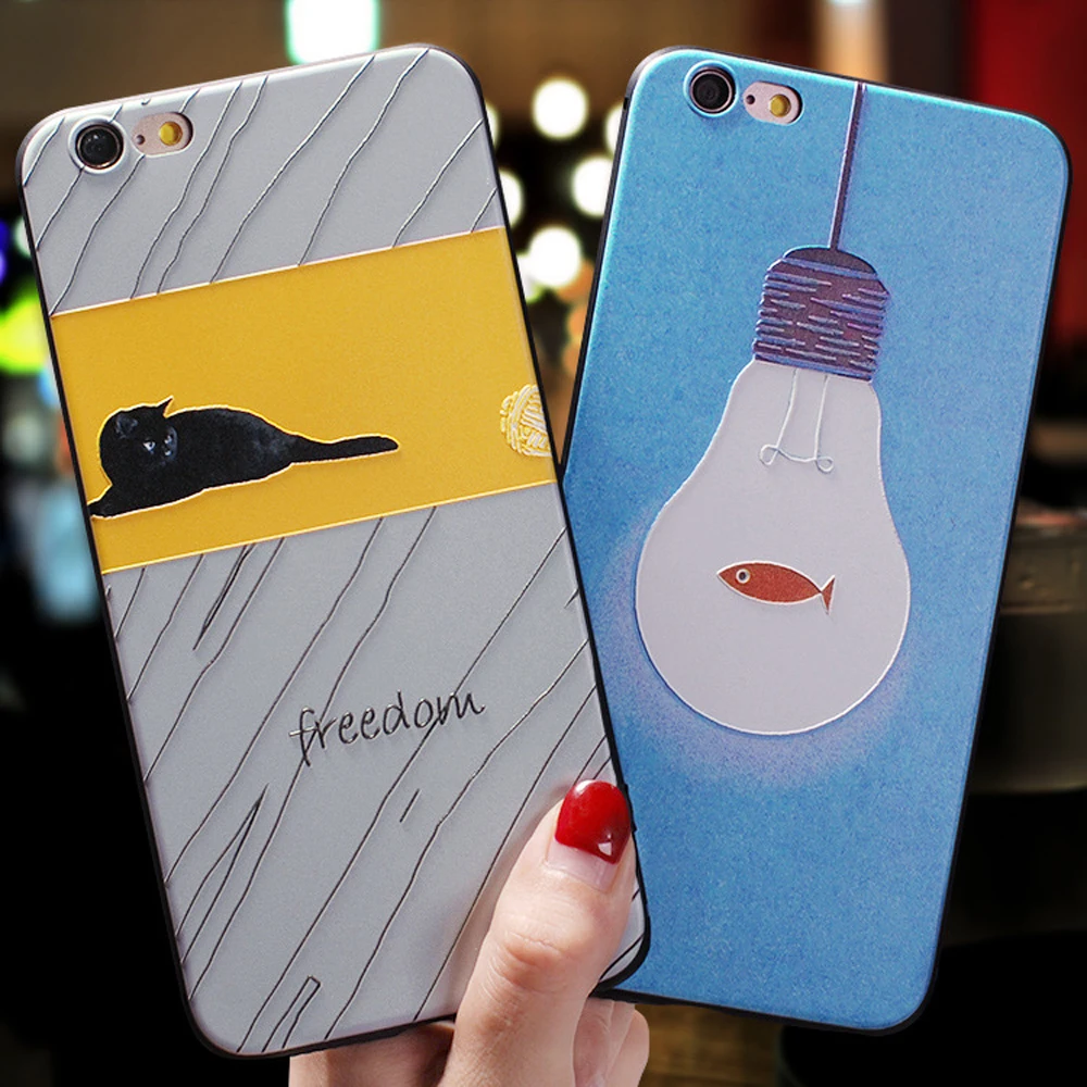 Eqvvol Emboss Pattern Case For iPhone X XS MAX XR Soft Silicone Animal Cartoon Phone Cover 7 8 6 6S Plus 5 Coque |