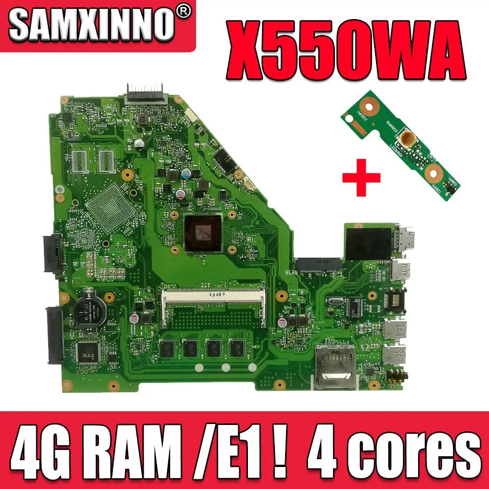 Материнская плата для ноутбука X550WA Asus X550WAK X550W X550WE X552E X550EP X550EA Тестовая