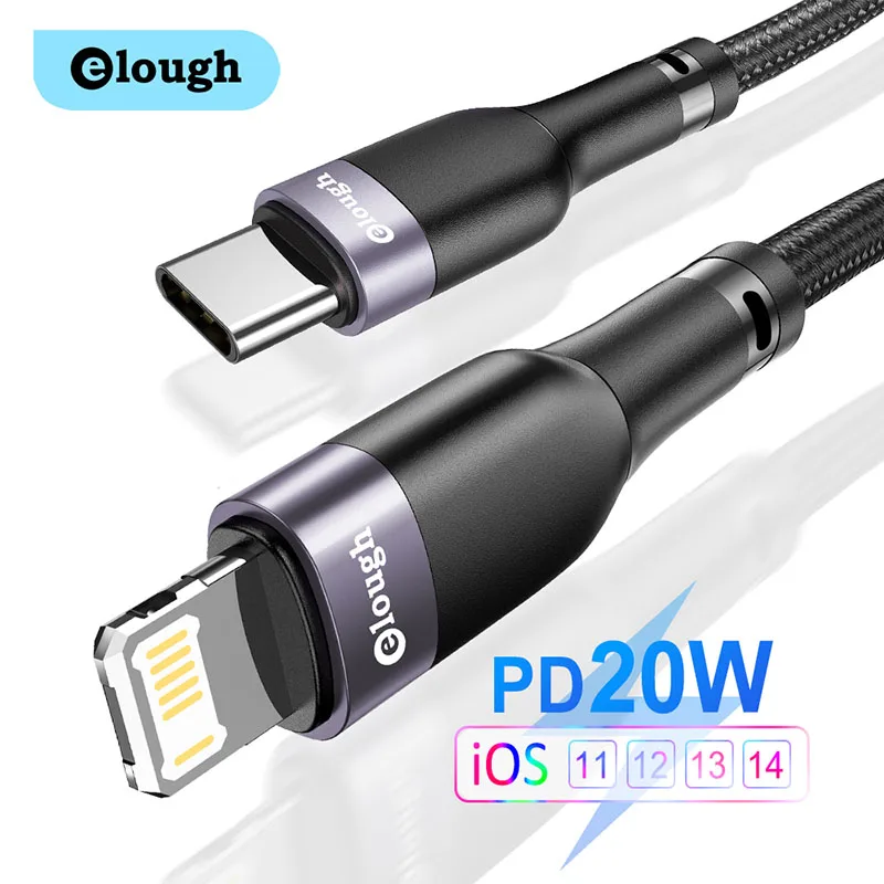 

Elough Type C to Lighting Cable For IPhone Cable PD 20W USB C For iPhone 13 12 11 Pro Max Charging Cord iPad Macbook Data Cable