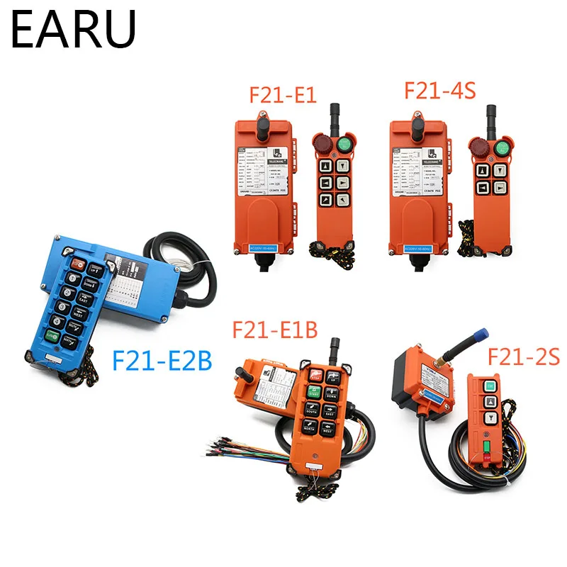 

F21-E1B 2S E2B-8 AC 220V 110V 380V 36V DC 12V 24V wireless Industrial remote controller switches Hoist Crane Control Lift Crane