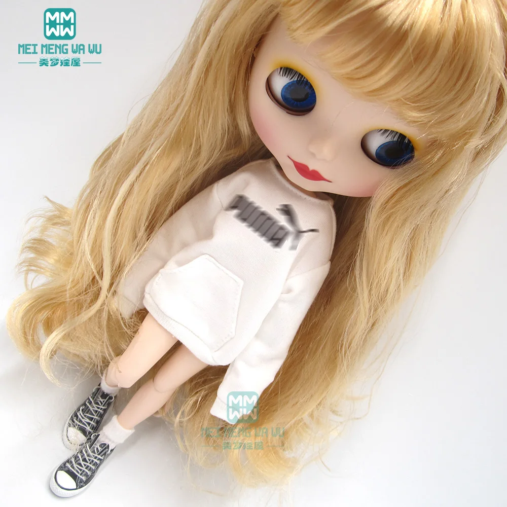 1 шт. модная одежда Blyth Doll футболки клетчатые юбки носки кроссовки для azone1/6