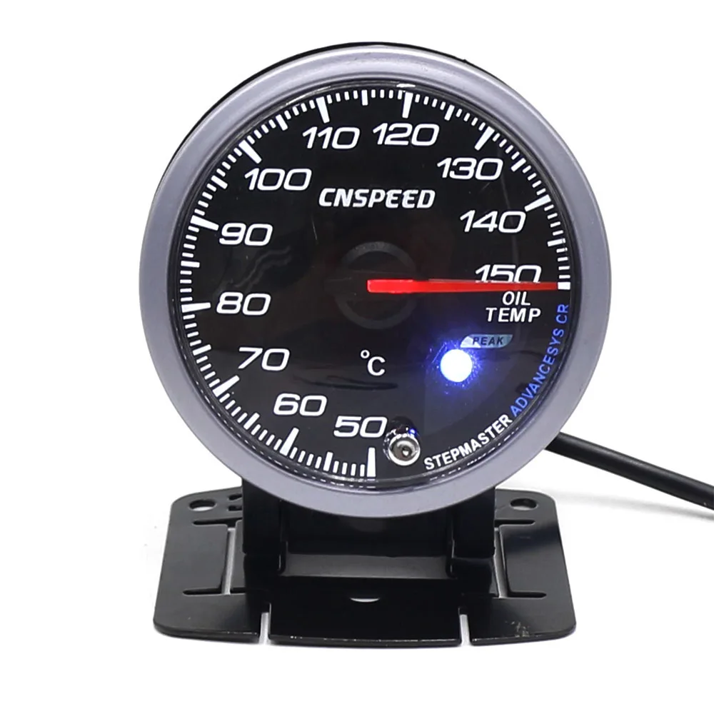 CNSPEED 60 мм автомобильные масляные температурные датчики 50-150C с датчиком черно-белого цвета янтарного освещения и масляного фильтра сэндвич пластина адаптер
