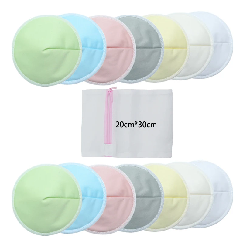 Almohadillas reutilizables org&aacute;nicas de 3 capas para lactancia, almohadilla lavable lisa, impermeable, accesorio para lactancia del beb&eacute;-1