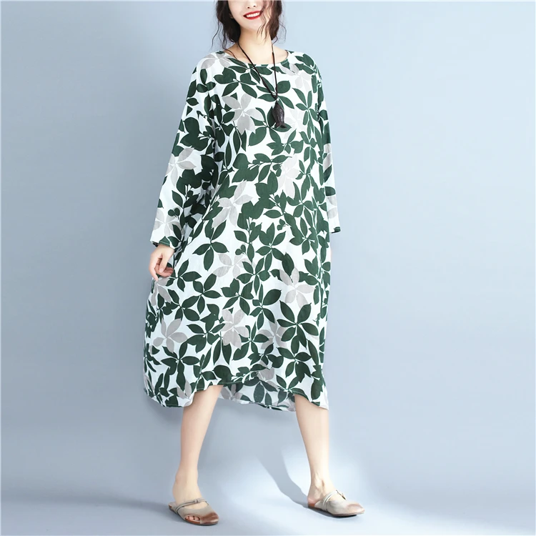 2020 Новое поступление весеннее платье для беременных женщин с принтом листьев