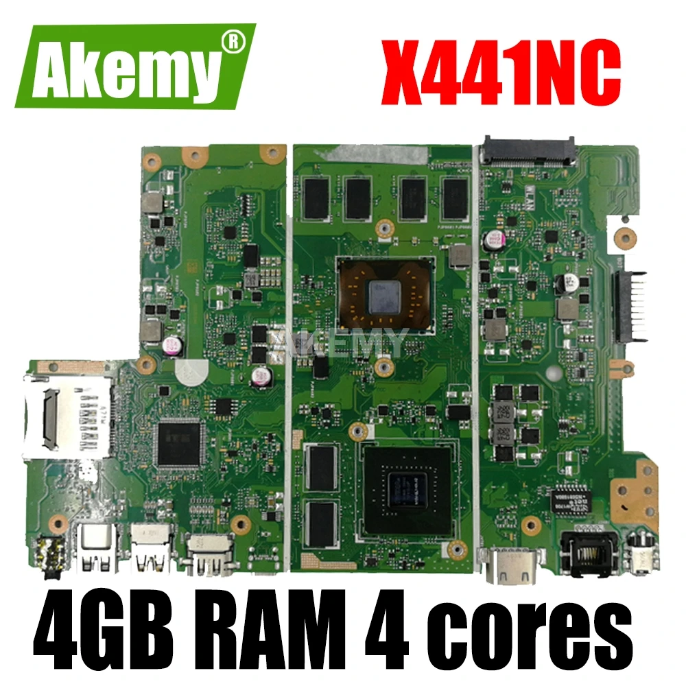 

С 4 Гб ОЗУ 4 ядра X441NC материнская плата для ноутбука For For For For Asus X441N X441NC A441N тест оригинальный X441NC материнская плата