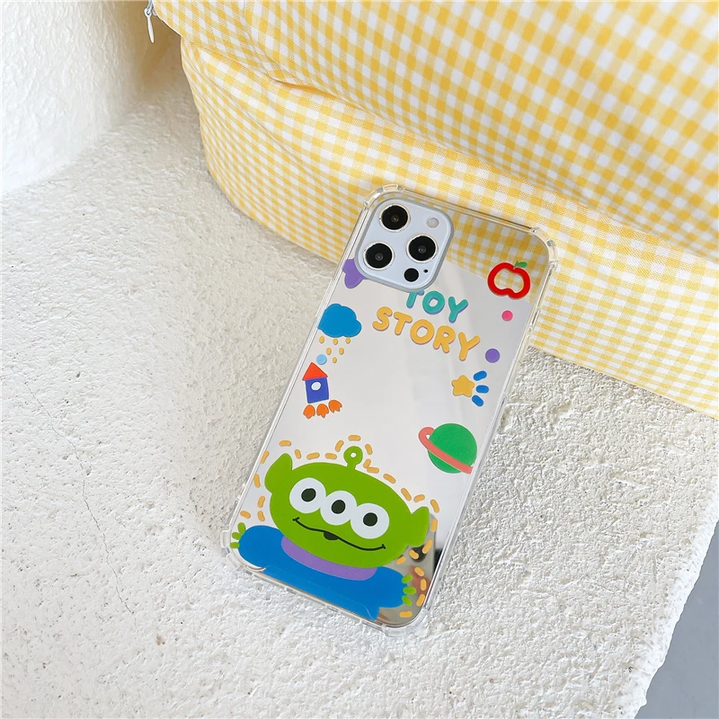 

Disney cartoon cute little monster three-eye makeup mirror phone case for iPhone12pro/11pro/12promax/7plus/8p/se/xr/xs/xsmax/12