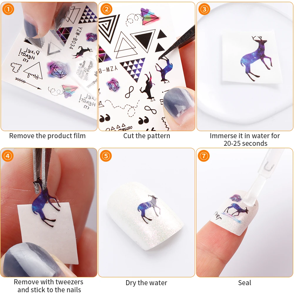 24/30 шт Золотой Серебряный набор наклеек для ногтей многоцветные треугольные