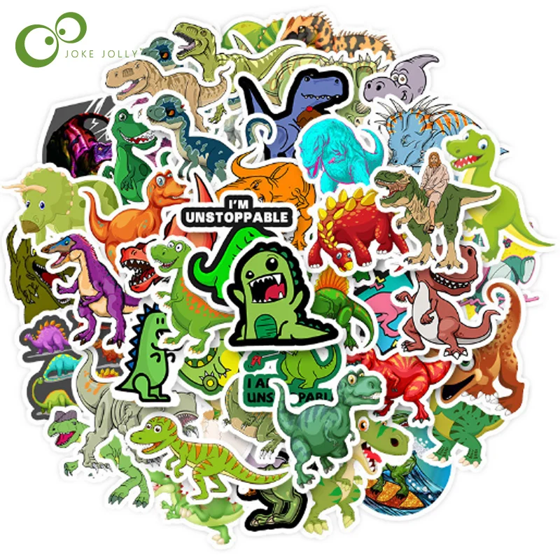 Наклейки в виде динозавра для багажа холодильника блокнота наклейки с милыми