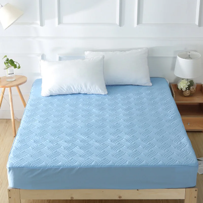 Хлопковый полноразмерный чехол съемная молния антиклеевой матрас стеганый для