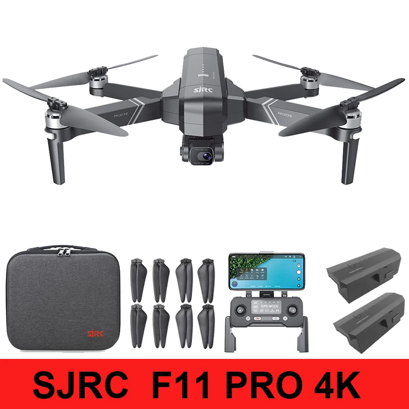 

Дрон SJRC F11 PRO, камера 4K HD, двухосевой стабилизатор, Wifi, GPS, 5G м, 24 мин