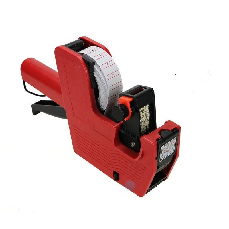 Пистолет с 8 цифрами + 500 белых Вт/этикеток красными линиями чернила | Дом и сад