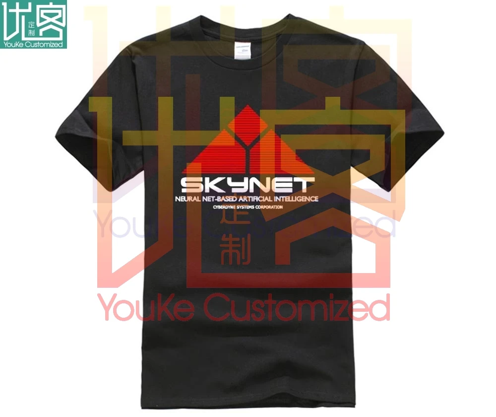 Skynet cyberdyne System Terminator Мужская футболка в стиле хип-хоп простая комбинированная