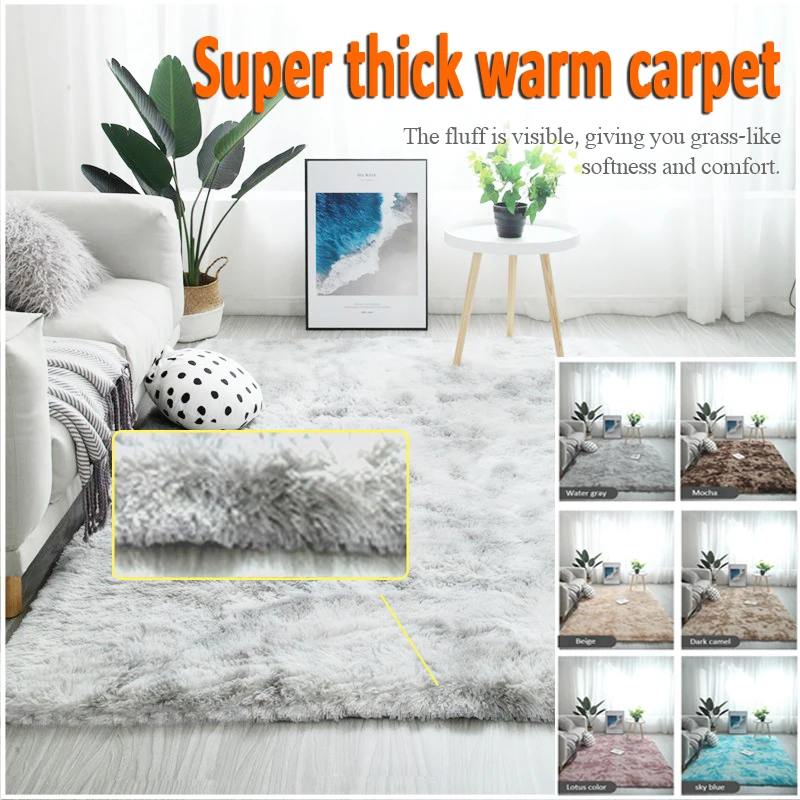 

Shaggy Tie-dye Carpet Print Plush Floor Fluffy Mat Kids Living Room Carpets Faux Fur Area Rug Home Mats Silky Rugs Tapis Carpet