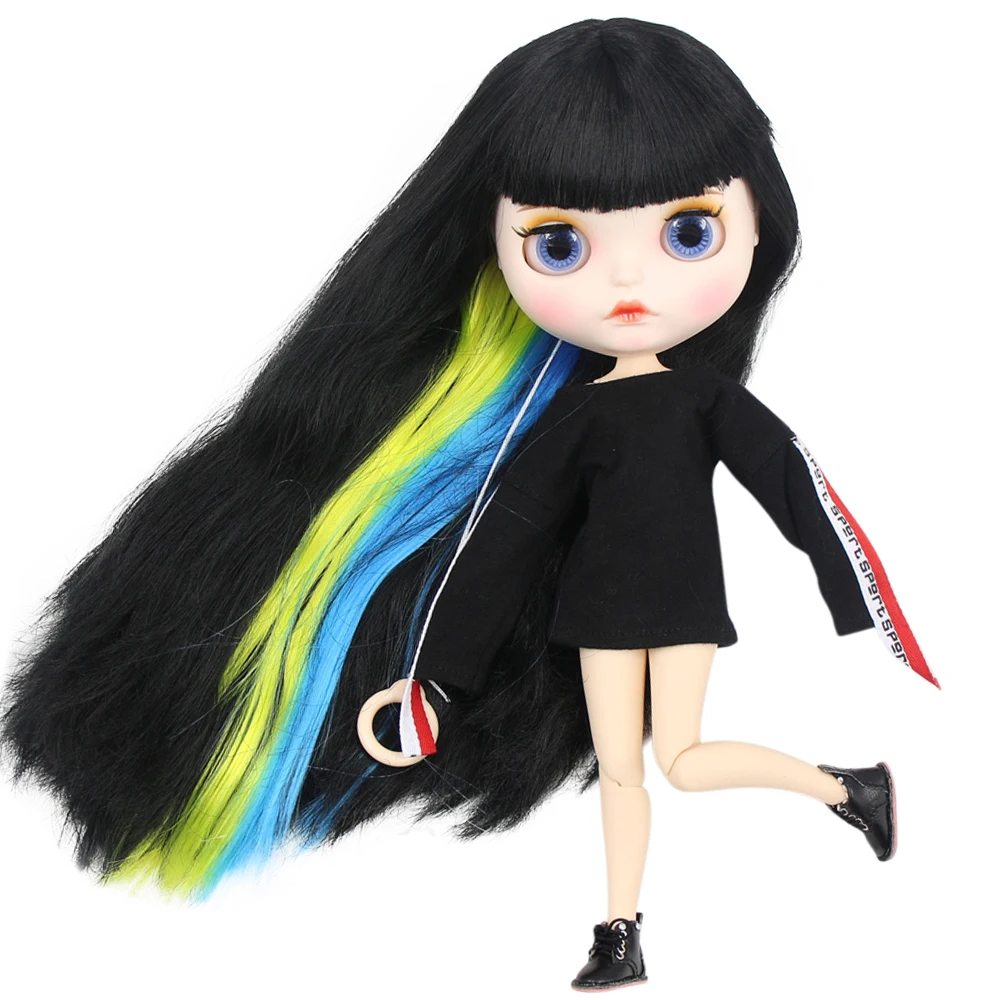 Кукла Blyth ICY DBS с белой кожей шарнирное тело новое матовое лицо красивая черная