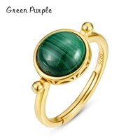 rings s925 sterling silver strawberry crystal ring natural malachite minimalism anelli punk aneis boho anillos rings for women