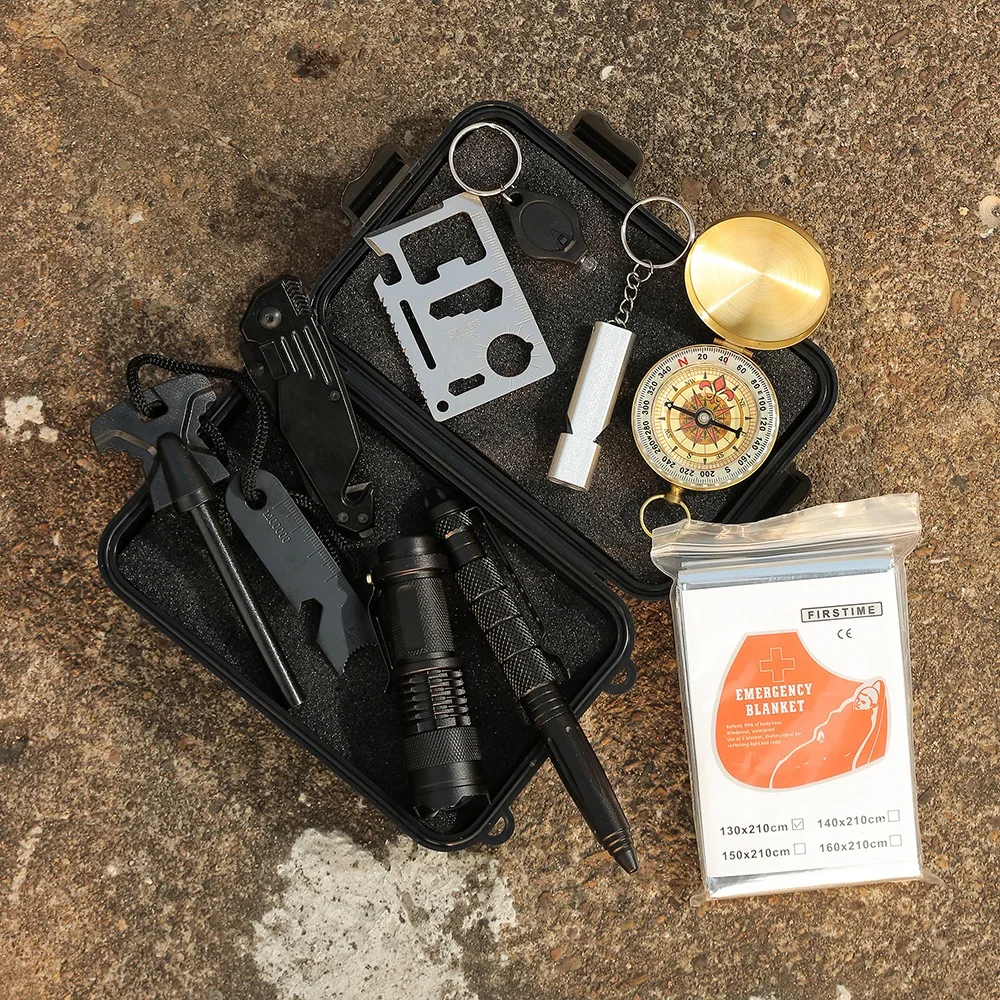 

Travel Outdoor Equipment Survival Treasure Box A6 Upgraded Version SOS Survival Tool Set Multifunctional Field First Aid Kit
