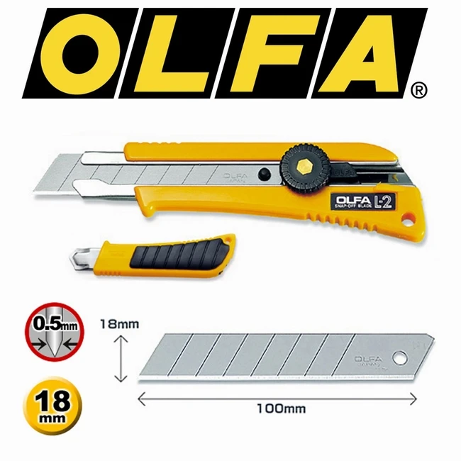 

MADE IN JAPAN OLFA L-2/L-3/L-1/L-6 18mm Heavy-Duty Rubber Inset Utility Knife Rubber Grip Insert Genuine