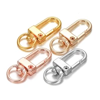 10pcslot alloy rotatable lobster clasp dog key chains buckle bag hook keychain connectors for diy jewelry making findings
