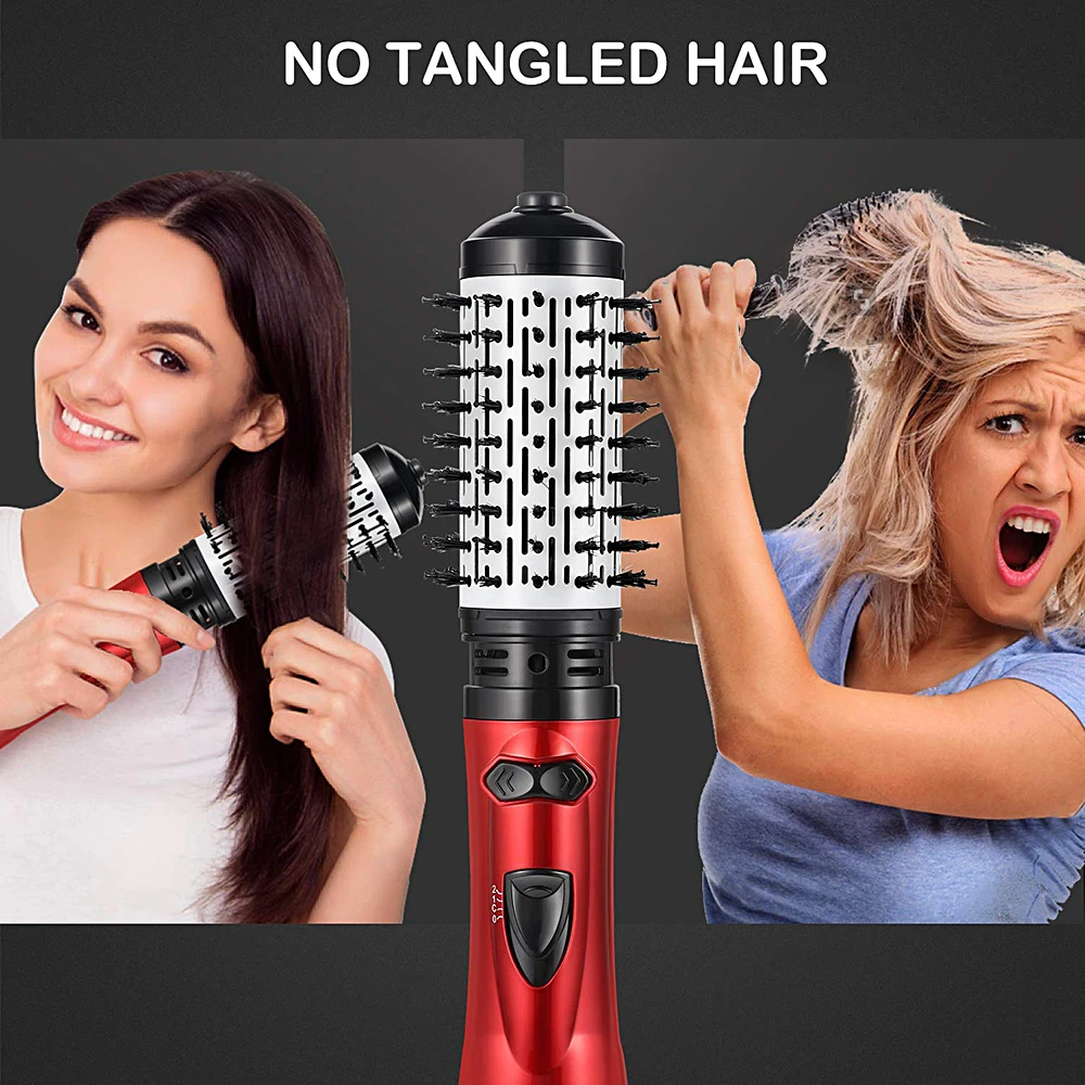 2 в 1 Профессиональный воздуха щипцы для завивки волос щетка выпрямления и локон