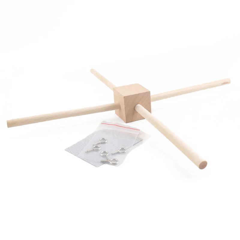 Baby Toys Wooden Baby Rattles Mobile Wool Ball Wind Chimes Bell Toys For Nerbown Bed Hanging Tent Decor Nursing Baby Products