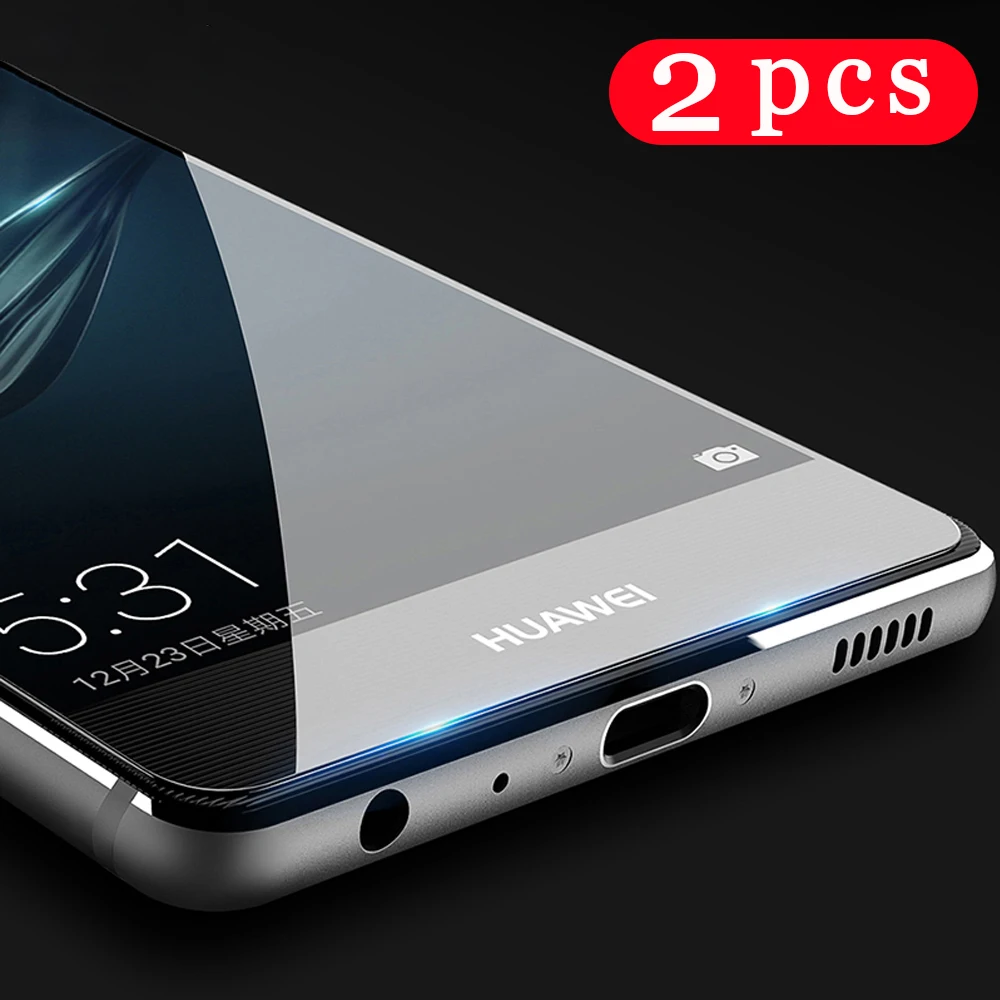 Защитное стекло закаленное 9H для huawei P30 P20 pro P10 P9 lite 2 шт.|Защитные стёкла и плёнки